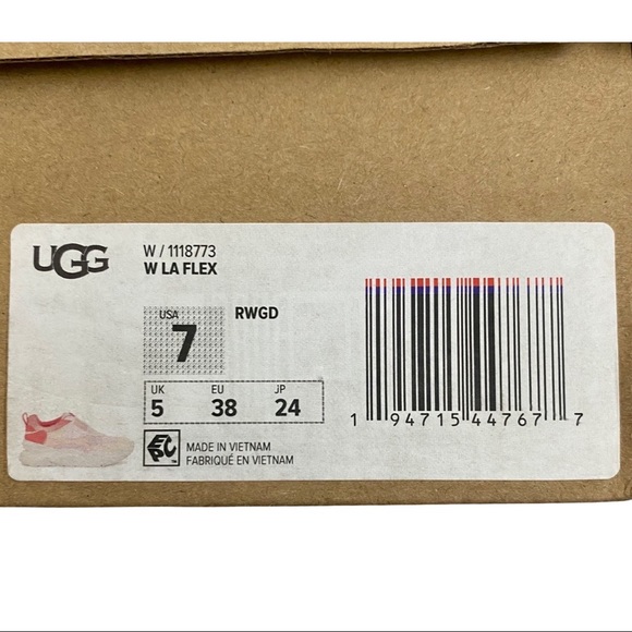 UGG LA Flex Rose Water Gradient Logo Chunky Sneakers - Picture 4 of 6